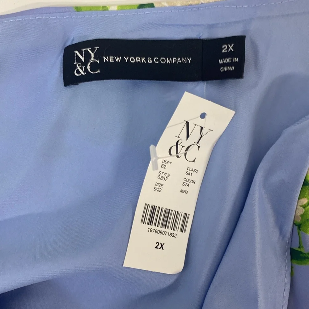 New York & Company Floral Jumpsuit One Shoulder 2X NWT - Picture 7 of 9